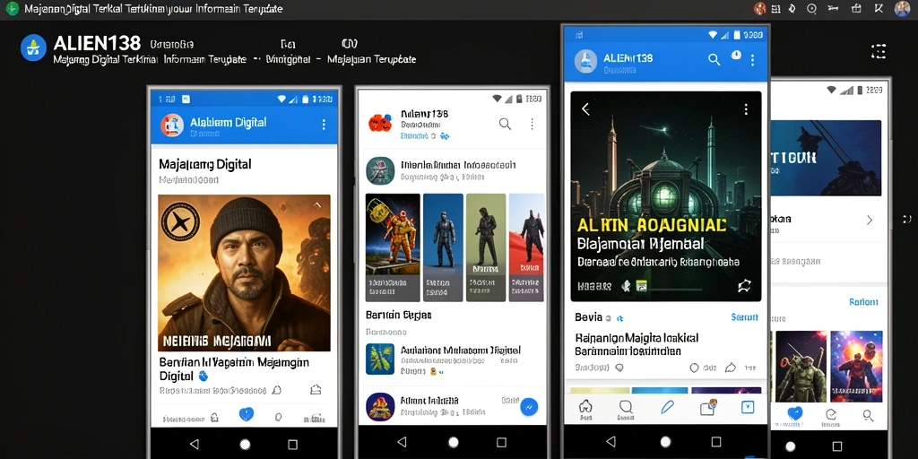 Antarmuka pengguna ALIEN138 yang menarik untuk Majalah Digital.