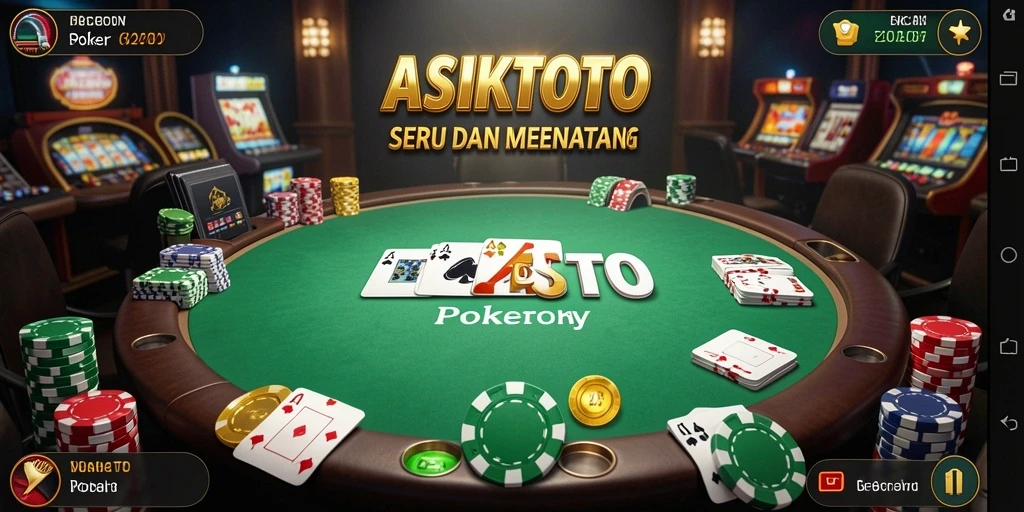 Tampilan antarmuka ASIKTOTO yang menarik dan intuitif untuk permainan Poker.