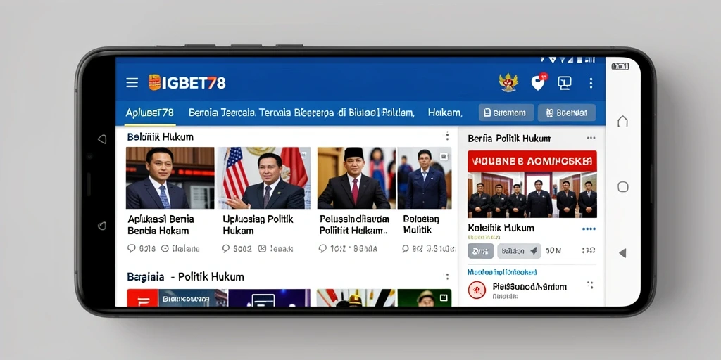 Antarmuka user-friendly dari aplikasi BIGBET78 untuk berita hukum dan politik.