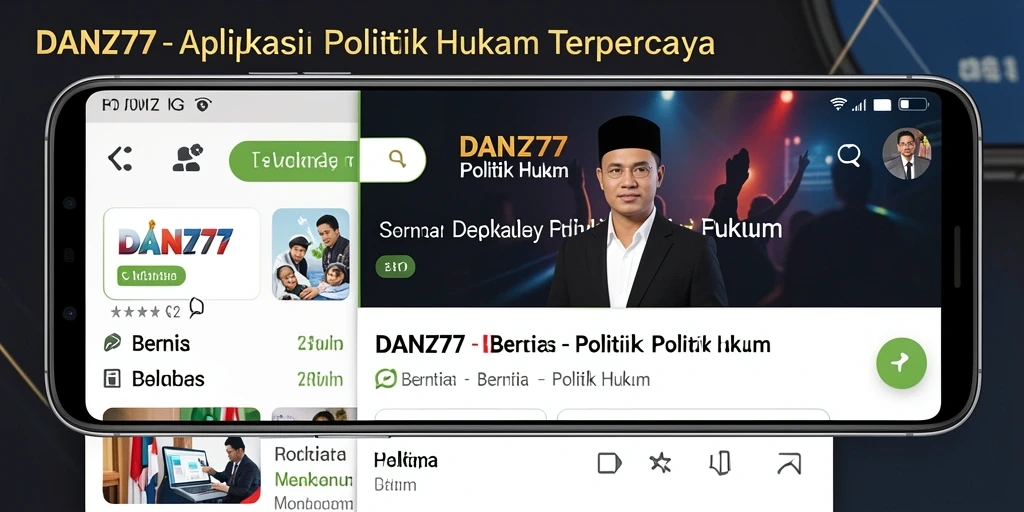 Tampilan antarmuka aplikasi Politik Hukum yang menarik dan informatif.