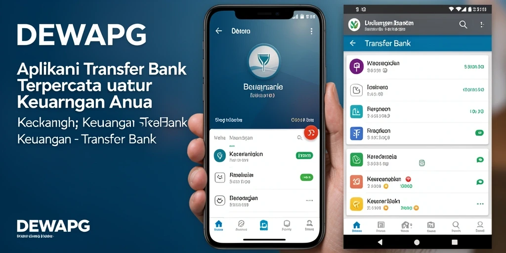Antarmuka DEWAPG yang user-friendly untuk transfer bank dengan mudah.