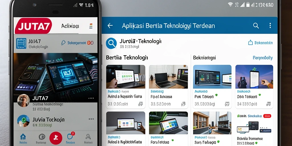 Screenshot antarmuka aplikasi JUTA7 yang modern dan informatif.