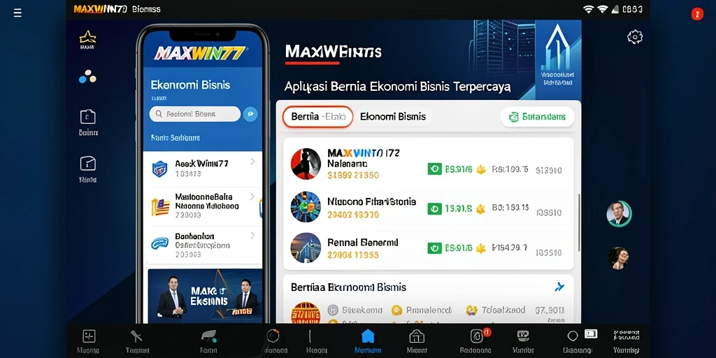 Antarmuka pengguna MAXWIN77 yang modern dan informatif.