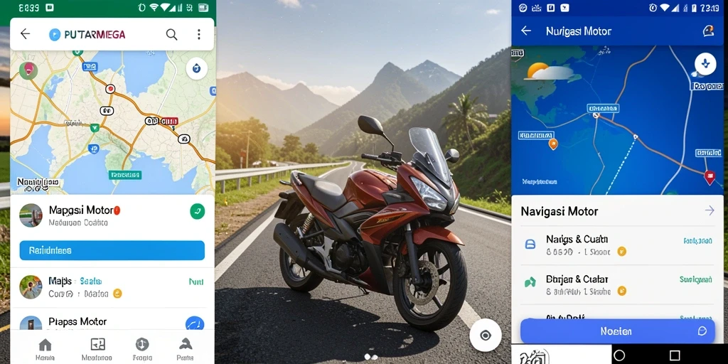 Antarmuka PUTARMEGA yang sederhana dan informatif untuk navigasi motor.