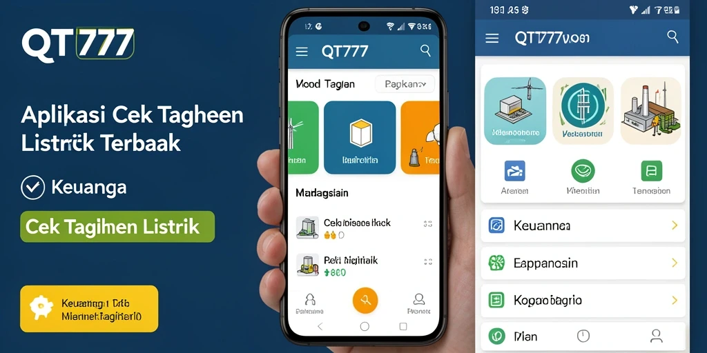Tampilan antarmuka QT777 untuk cek tagihan listrik yang sederhana dan informatif.