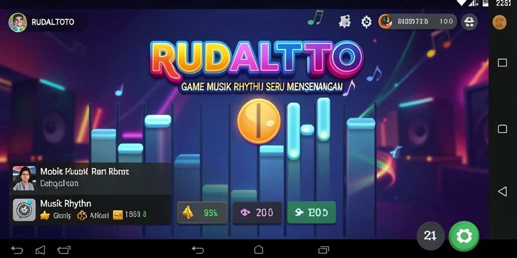 Antarmuka RUDALTOTO menunjukkan grafik menarik saat bermain musik.