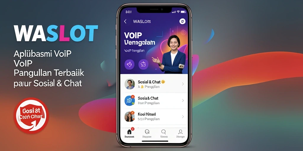 Antarmuka utama WASLOT yang jelas dan mudah digunakan untuk VoIP Panggilan.