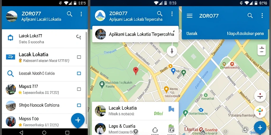 Antarmuka pengguna ZORO77 menampilkan fitur Lacak Lokasi dengan jelas dan informatif.